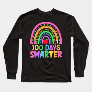 100th Day of School Teacher 100 Days Smarter  BoyGirl Long Sleeve T-Shirt